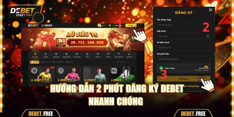 Hướng dẫn 2 phút đăng ký Debet nhanh chóng 